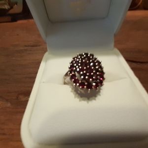 Vintage Sterling Silver Garnet Ring